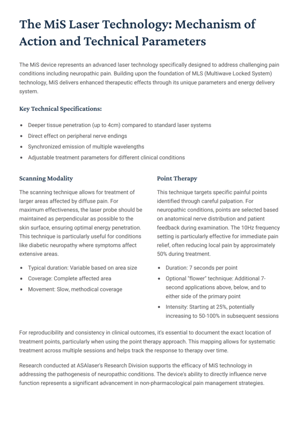 Comprehensive Guide: Using MiS Laser for Effective Neuropathic Pain Management (NOT FOR SALE)